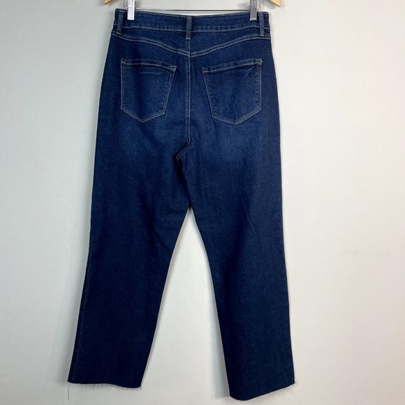 Sincerely Jules Jeans Womens 9/29 Blue High Waist Button Fly Mom Stovepipe Dark - Picture 4 of 10